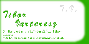 tibor varteresz business card